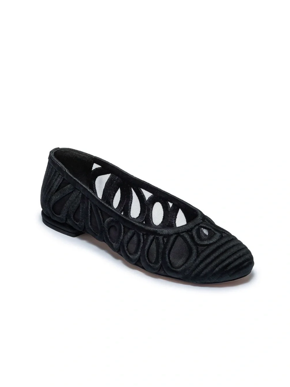 Bernardo Black Costa Mesh Ballet Flats